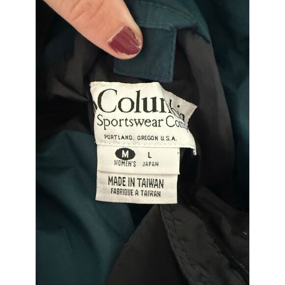 Vintage 90’s Columbia Bugaboo Ski SnowJacket Women’s M Two-Tone Teal Black - Picture 8 of 8